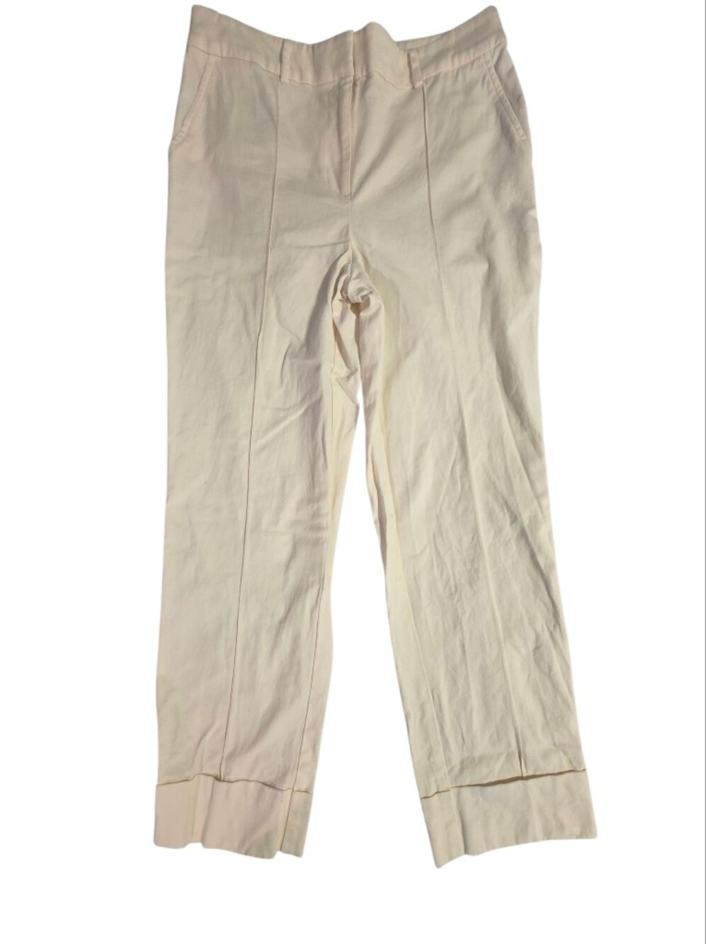 Talbots Cream Straight-Leg Dress Pants